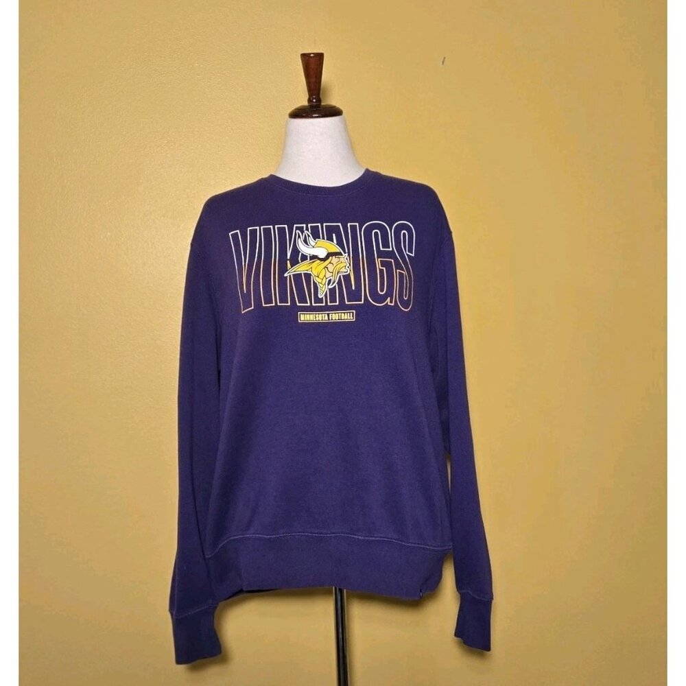 Minnesota Vikings Women's '47 Brand Purple Fade Away Half Zip Hoodie Sweatshirt